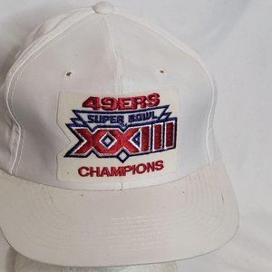 Vintage White 49ers Super Bowl XXIII 23 Twill Hat